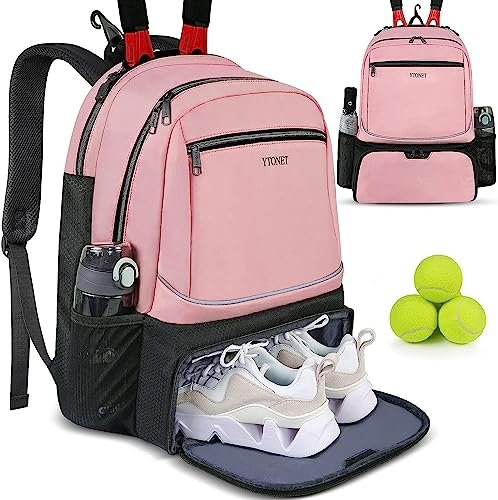 Ytonet Tennis Bag Tennis Backpack for Women Men 2 Rackets...