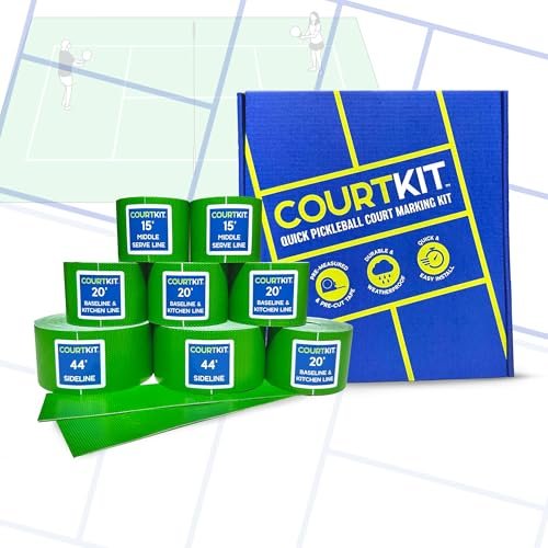 CourtKit Pickleball Court Marking Kit – Pre-Measured,...