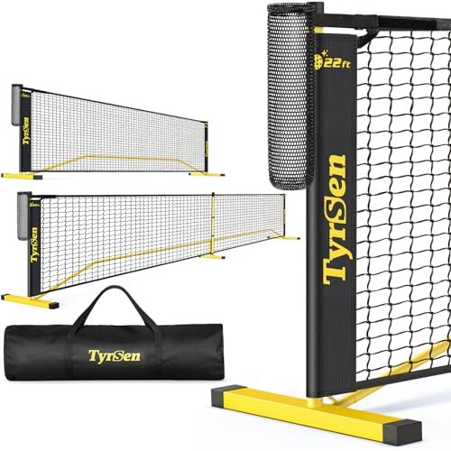 TYRSEN Portable Pickleball Net for Driveway, 22 FT...