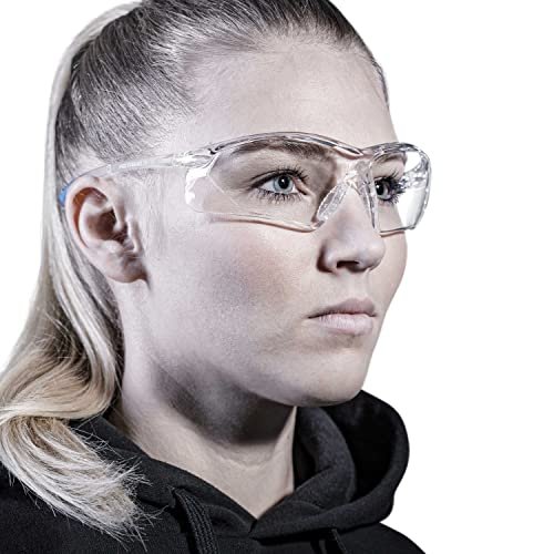 SolidWork Safety Glasses Clear Lens with Side Shields, Anti...