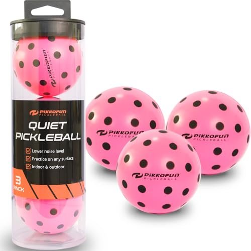 PIKKOFUN Quiet Pickleball Balls - Silent Foam Practice...