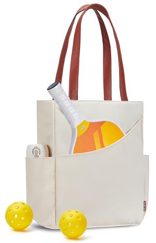 ECLSDL Pickleball Bag for Women, Stylish Beige Tote Bag...