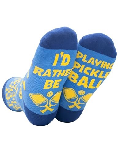 InnoBeta Funny Pickleball Gifts: One Size Crew Socks, I'd...