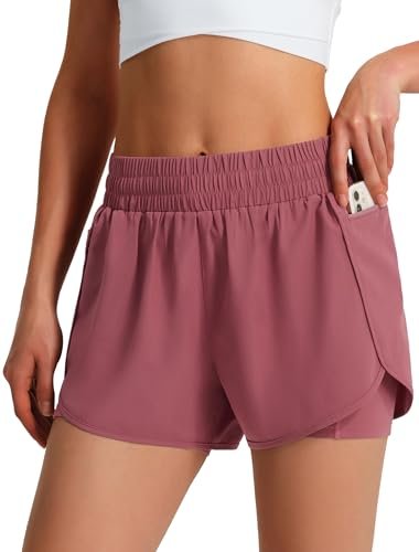 Ksmien Women's Running Shorts Quick Dry Lightweight...