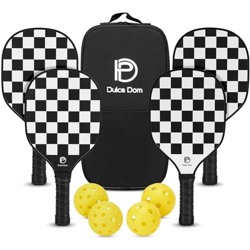 DULCE DOM Pickleball Paddles Set of 4 - USAPA Approved...