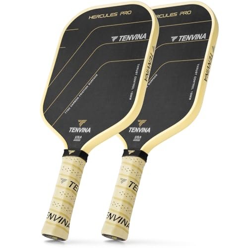 TENVINA Pickleball Paddles Set of 2, Thermoforming 4-Layer...
