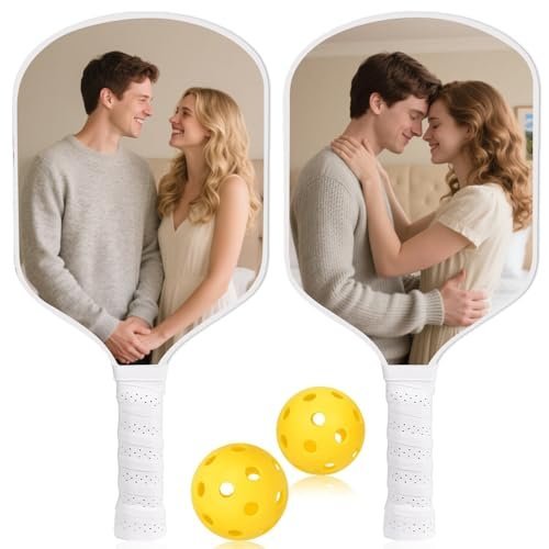 Custom Pickleball Paddles with Photo Text Logo,Fiber...