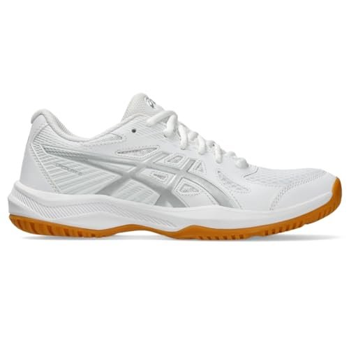 ASICS Women's Upcourt 6 Volleyball Shoes, 8.5, White/Pure...