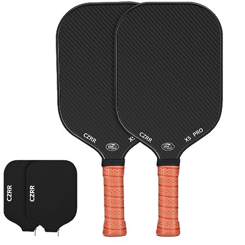 Pickleball Paddle, USA Pickleball Approved, 3K Raw Carbon...