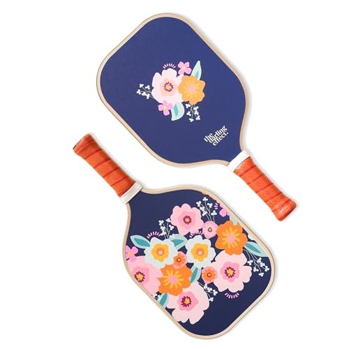 Bright & Bloomy Navy Pickleball Paddle