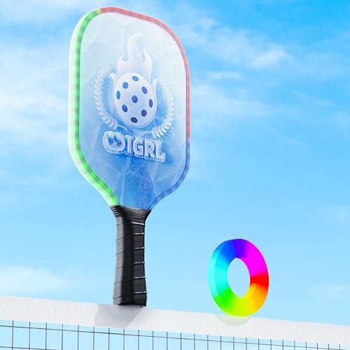 LED Light up Pickleball Paddles, IGRL Fiberglass Pickleball...