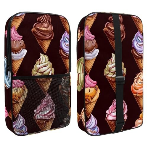 Seamless Different Types of Ice Cream Pickleball Paddle...