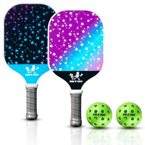 Dink N' Dilly Pickleball Paddle Set - USAPA Approved,...