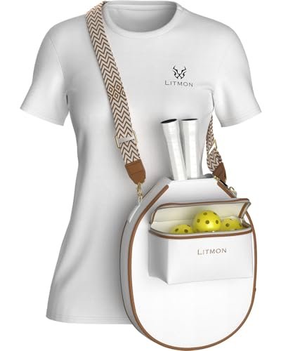 Pickleball Gifts for Women – Paddle Bag, Leather Crossbody...