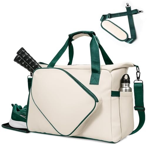Pickleball Tote Bag with Shoe Compartment and Paddle...