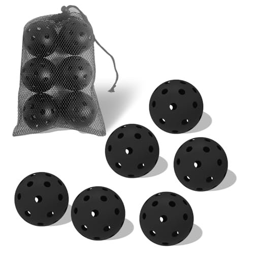 Spunspon 6 Pack Pickleball Balls, 40 Holes Outdoor...