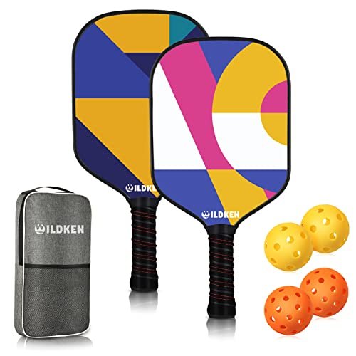 WILDKEN Pickleball Paddles,Double-Sided Pattern Pickle Ball...