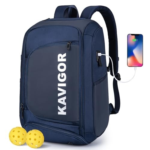 KAVIGOR Pickleball Bag, Large Pickleball Backpack Holds 4...