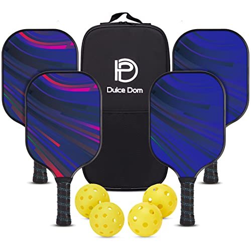 DULCE DOM Pickleball Paddles Set of 4, USAPA Approved...