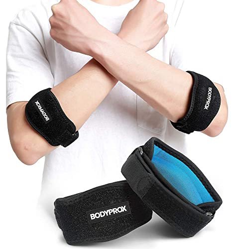 Bodyprox Elbow Brace 2 Pack for Tennis & Golfer's Elbow...