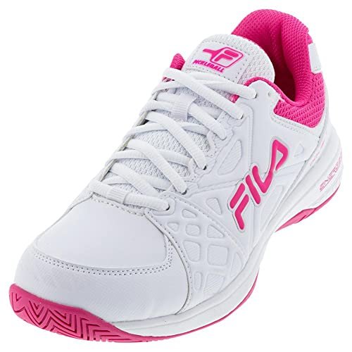 Fila Double Bounce 3 Women's Shoes (Wht/Wht/Pglo) (8.5)