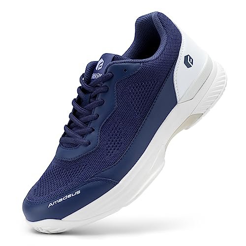 FitVille Wide Pickleball Shoes for Men Blue Tennis Shoes...