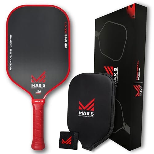 MAX 5 Vintage MX 0.1 T700 Carbon Fiber Cloth Pickleball...