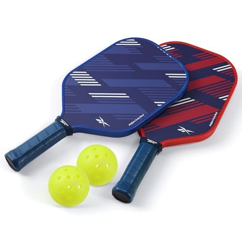Reebok - Pickleball Set for 2, Graphite Control Paddles,...