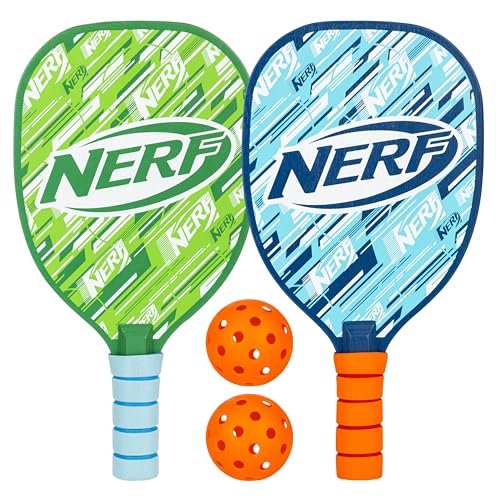 NERF 2 Player Pickleball Paddle Set - Youth Pickleball...
