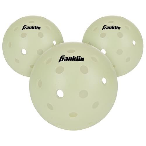 Franklin Sports Glow in The Dark Outdoor Pickleballs -...