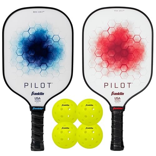 Franklin Sports Pilot Pickleball Paddle + Ball Set - (2)...
