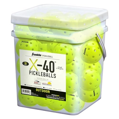 Franklin Sports X-40 Yellow Outdoor Pickleballs - USAPA...