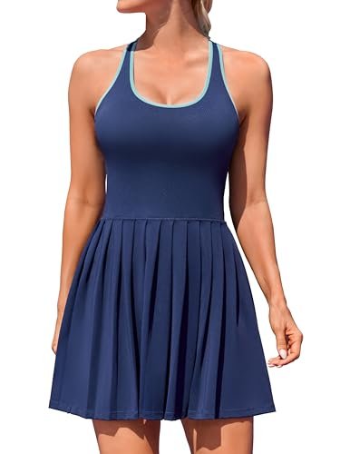 ATTRACO Women's Golf Dress with Built in Bra Navy Tennis...