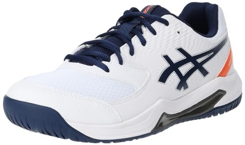 ASICS Gel Dedicate 8 Men's Tennis Shoes, White Black, 9