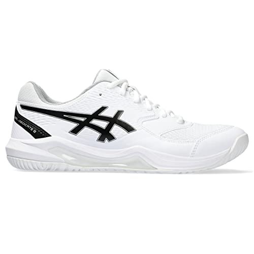 ASICS Men's Gel-Dedicate 8 Tennis Shoes, 14, White/Black