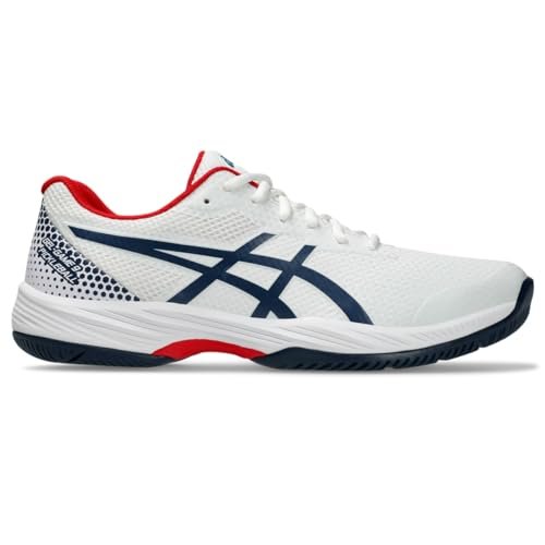 ASICS Men's Gel-Game 9 Pickleball Shoes, 8, White/Night Sky