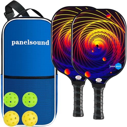 USAPA Approved Pickleball Paddles Set of 2 Fiberglass...