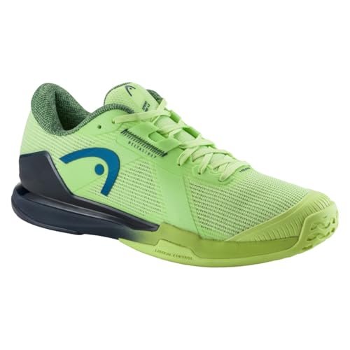 HEAD Sprint Pro 4.0 Men's Tennis Shoes, Navy/Lime, 10.5