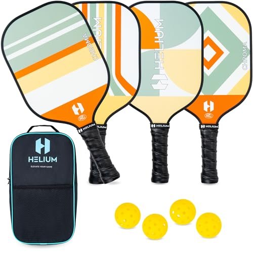 Helium Pickleball Paddles Set of 4 - USAPA Certified -...