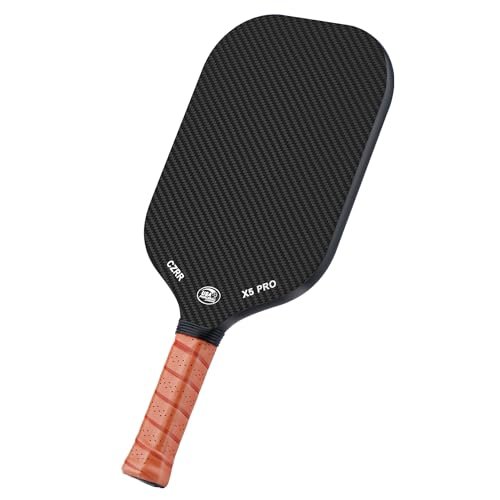CZRR Pickleball Paddle, Edgeless Style 3K Raw Carbon Fiber...