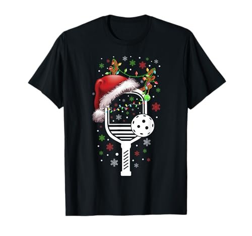 Pickleball Player Christmas Holiday Reindeer Xmas Women Men...