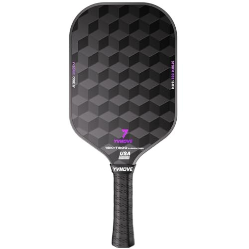 YVmove Pickleball Paddle with 18K T800 Raw Carbon Fiber...