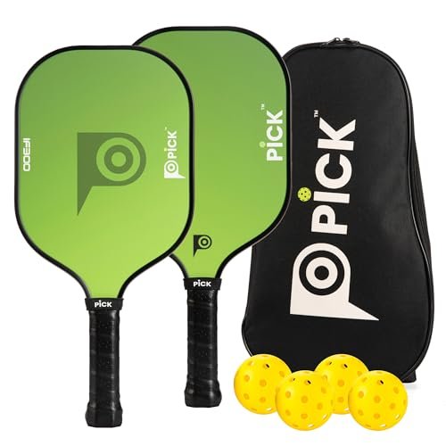 PICK Pickleball Paddle Set of 2 - Lightweight Paddles...
