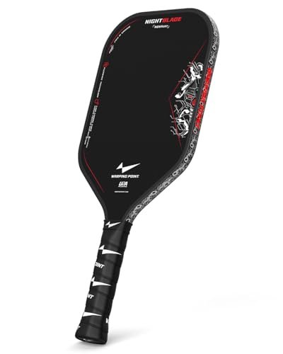 Nightblade Raw Carbon Fiber Pickleball Paddle, 16mm Foam...