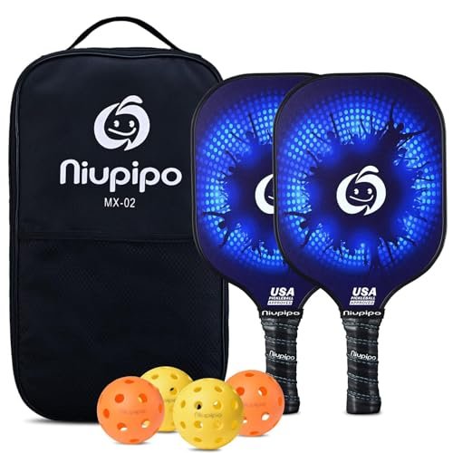 niupipo Pickleball Paddles - USA Approved Set of 2,...