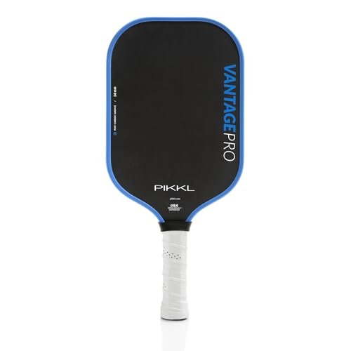 PIKKL VantagePro Carbon Fiber Pickleball Paddle (Blue, 14...