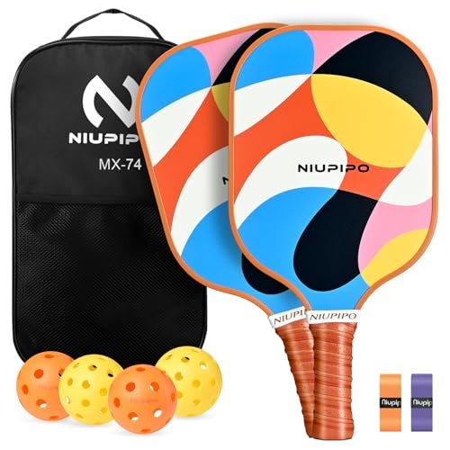 niupipo Pickleball Paddles Set of 2, Fiberglass Surface...