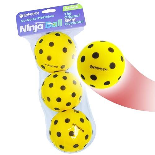 Enhance Pickleball Ninja Ball - The Original Silent...
