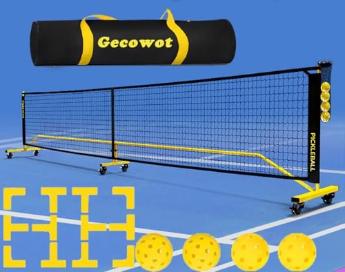 Portable Pickleball Net with Wheels, Regulation Size 22 FT...