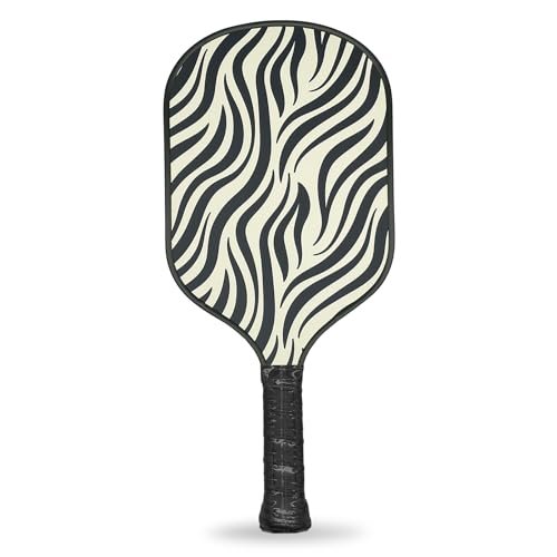 Jill & Ally Zebra Print Pickleball Paddle, Carbon Fiber...